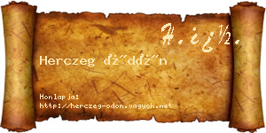 Herczeg Ödön névjegykártya